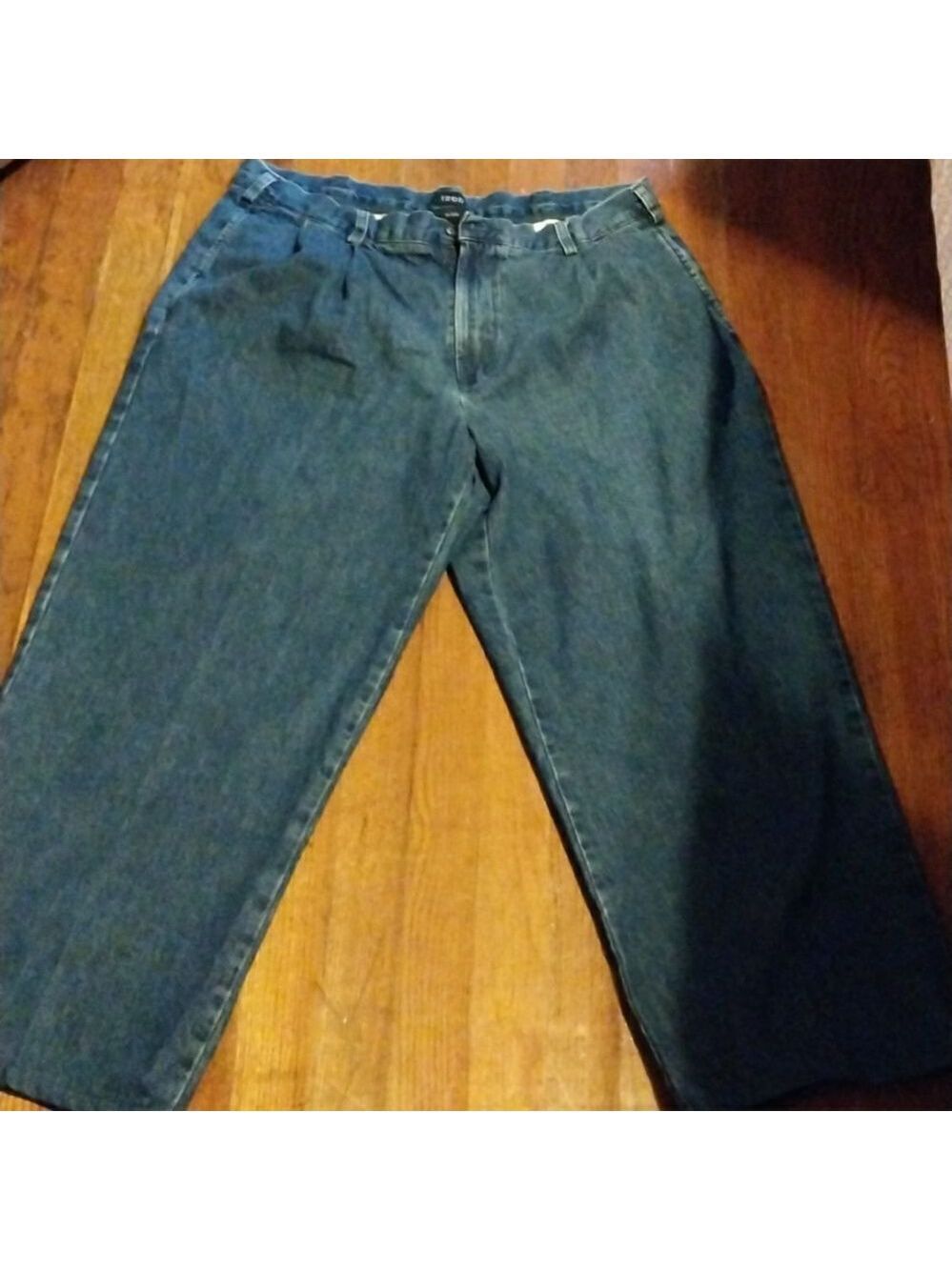 IZOD Men's Chino Double Pleated Denim Pants  Size 38 X 32
